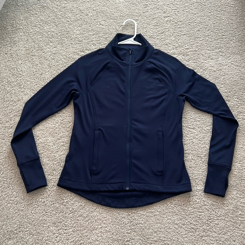 Lou and Grey navy fitted jacket. Soft. Size XS.
